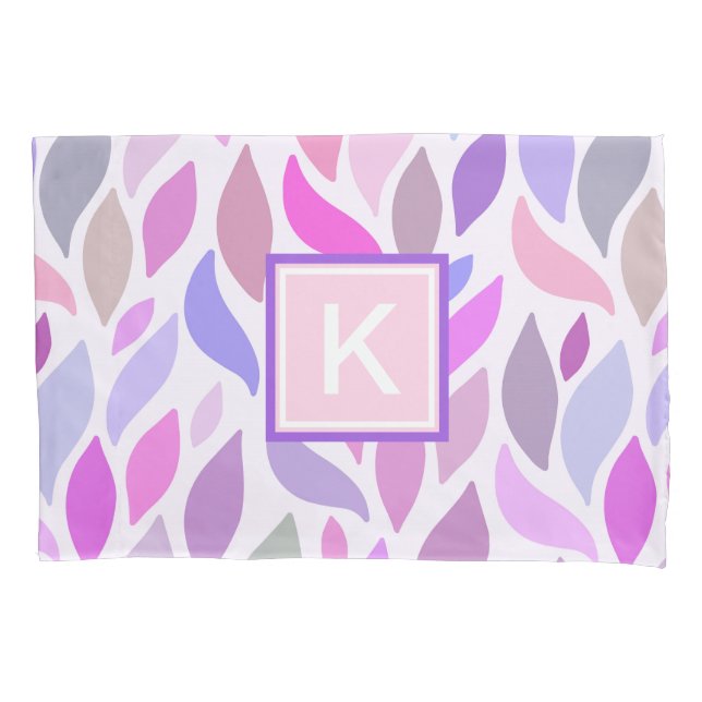 Modern Kids Colourful Geometric Custom Monogram Pillowcase (Front)