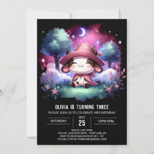 Modern Kids Cow Birthday Invitation