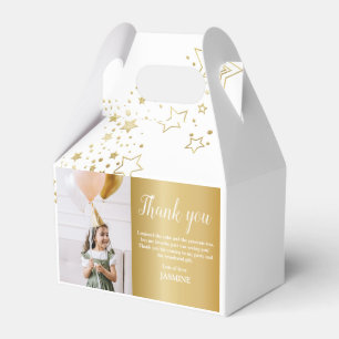 Modern Kids Gold Photo Thank You Favour Box