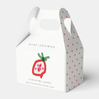 Modern Kids Hand Drawn Dragon Fruit Baby Shower Favour Box