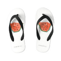 Modern Kids Hand Drawn Watermelon Fruit Red Green
