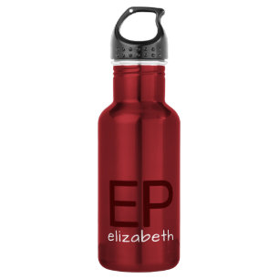 Modern Kids Red White Personalised Small  532 Ml Water Bottle