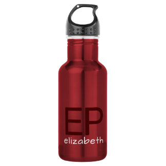 Modern Kids Red White Personalised Small  532 Ml Water Bottle