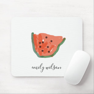 Modern Kids Teacher Hand Drawn Watermelon Fruit Mouse Mat