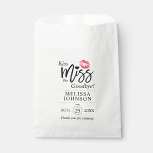 Modern Kiss Miss Goodbye Thank You Bridal Shower Favour Bags