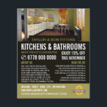 Modern Kitchen Design, Kitchen & Bathroom Fitter Flyer<br><div class="desc">Modern Kitchen Design,  Kitchen & Bathroom Fitter Company Advertising Flyer by The Business Card Store.</div>