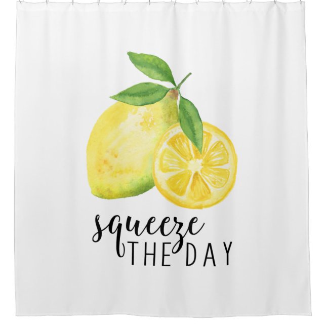 MODERN KITCHEN LEMON PUN SHOWER CURTAIN (Front)