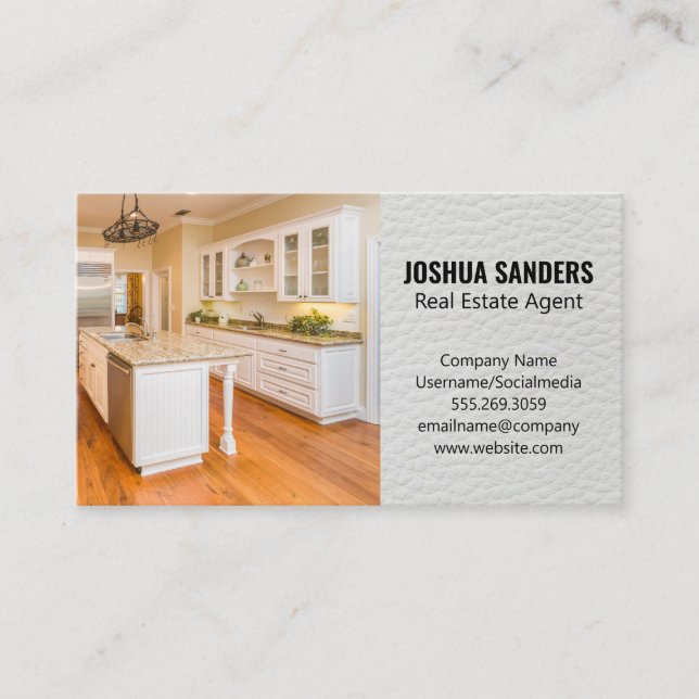 Modern Kitchen | Real Estate Business Card (Front)