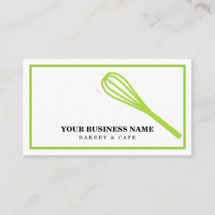 Modern Kitchen Whisk Bakery Business Card