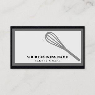 Modern Kitchen Whisk Bakery Business Card