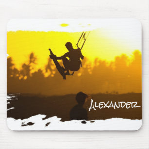 Modern Kitesurfing at Sunset in the Tropics Mouse Mat
