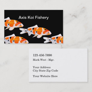 Modern Koi Fishery Business Cards