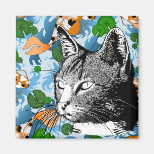 Modern Koi Pond and Cat Magnet