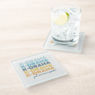 Modern Korean Drama Lover Just One More Episode Glass Coaster
