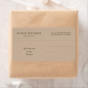 Modern Kraft Business Return Address Shipping
