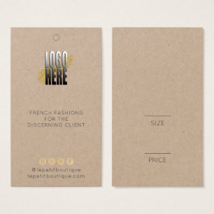 Modern Kraft Clothing Price tag with logo