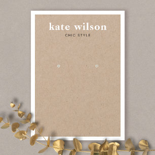 Modern Kraft Earring Display Card