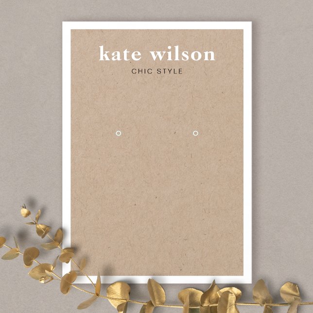Modern Kraft Earring Display Card (Creator Uploaded)