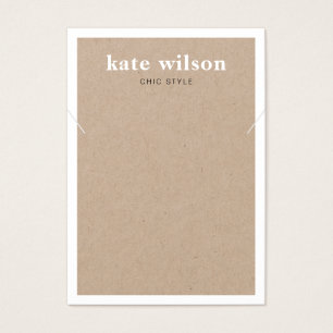 Modern Kraft Necklace Bracelet Display Card
