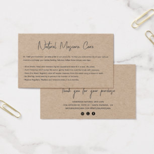 Modern Kraft Paper Logo Mascara Cosmetics Care