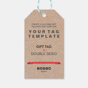 Modern Kraft Promotional Marketing Vertical Gift Tags