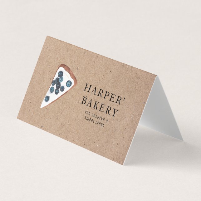 Modern Kraft  Sweets Bakery Professional Business  Business Card (Front)