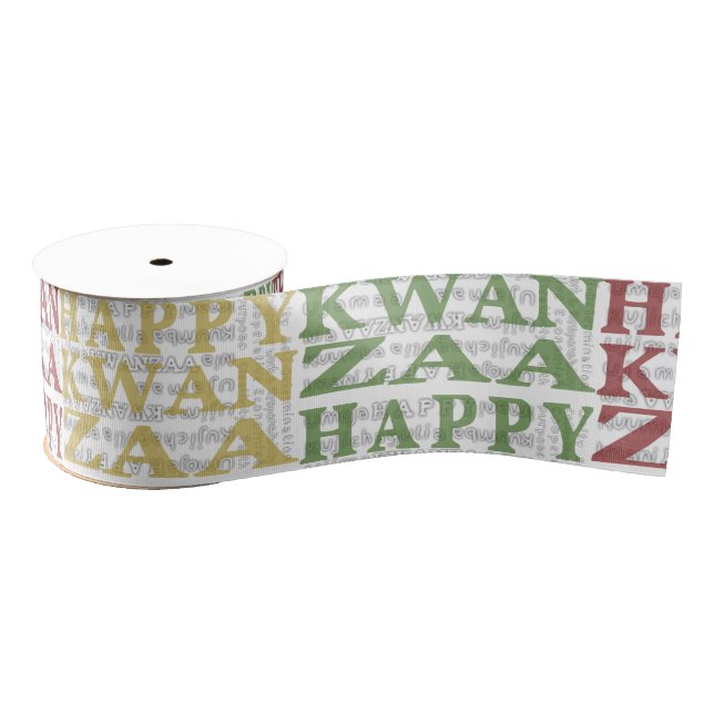 Modern Kwanzaa Grosgrain Ribbon (Spool)