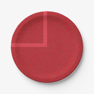 Modern L-Shape Red Noise Paper Plate – Customise