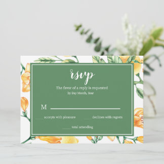 Modern La Dolce vita Lemon RSVP Invitation