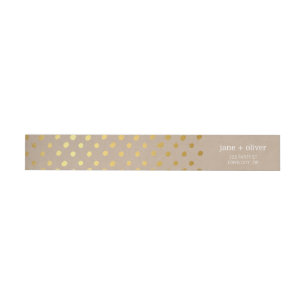 MODERN LABEL cute confetti spots gold eco kraft