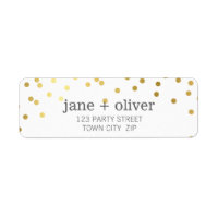 MODERN LABEL cute confetti spots gold foil