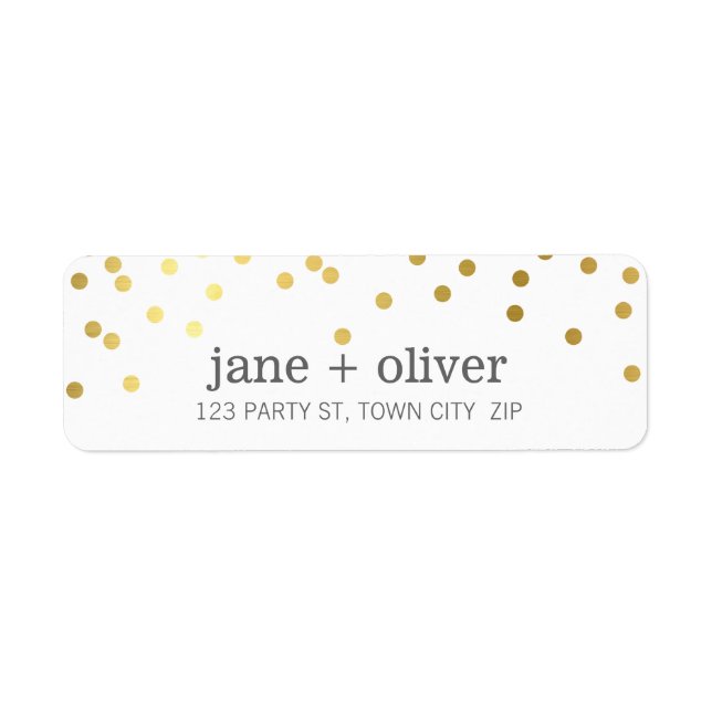 MODERN LABEL cute mini confetti spots gold foil (Front)