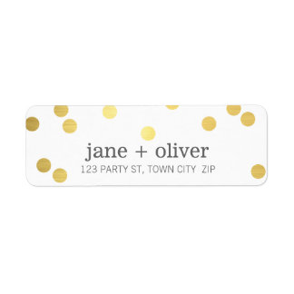 MODERN LABEL cute playful confetti spots gold foil
