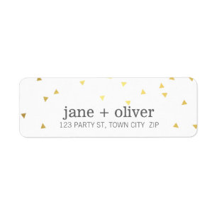 MODERN LABEL geo triangle confetti cute shiny gold