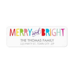 MODERN LABEL merry & bright bold fun colourful