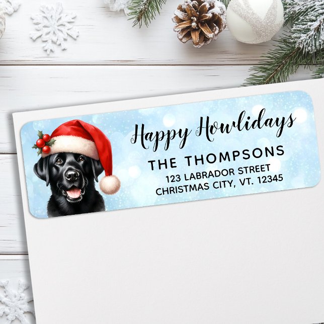 Modern Labrador Retriever Christmas Return Address (Creator Uploaded)