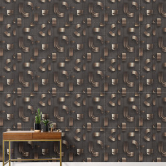 Modern Labyrinth (Metallic) Luxury Wallpaper