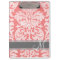 Modern Lace Damask Pattern - Coral and Grey
