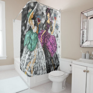 Modern Ladies Shower Curtain