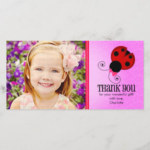 Modern Ladybug Personalised Thank You