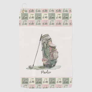 Modern Lady's Golf Bag Monogrammed  Golf Towel