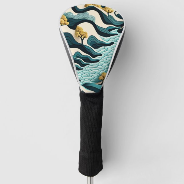 Modern Landscape Golf Head Cover (Front)