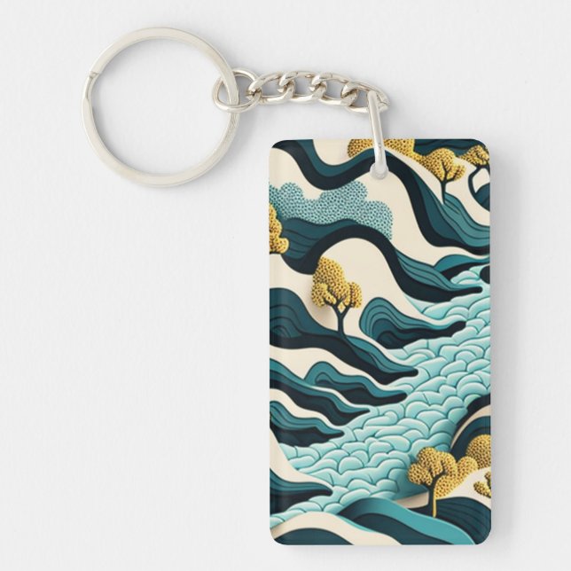 Modern Landscape Key Ring (Front)