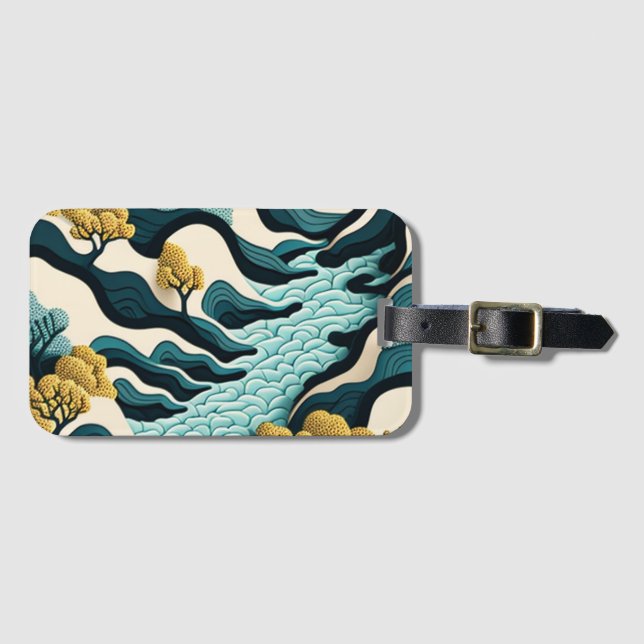 Modern Landscape Luggage Tag (Front Horizontal)