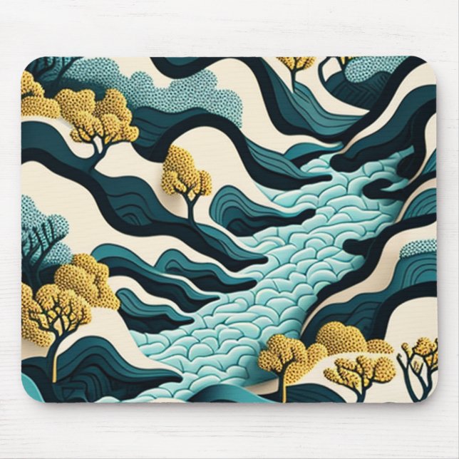 Modern Landscape Mouse Mat (Front)