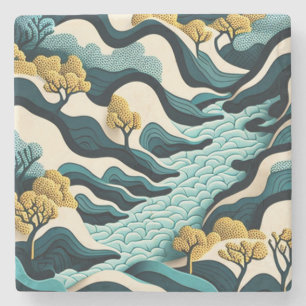 Modern Landscape Stone Coaster