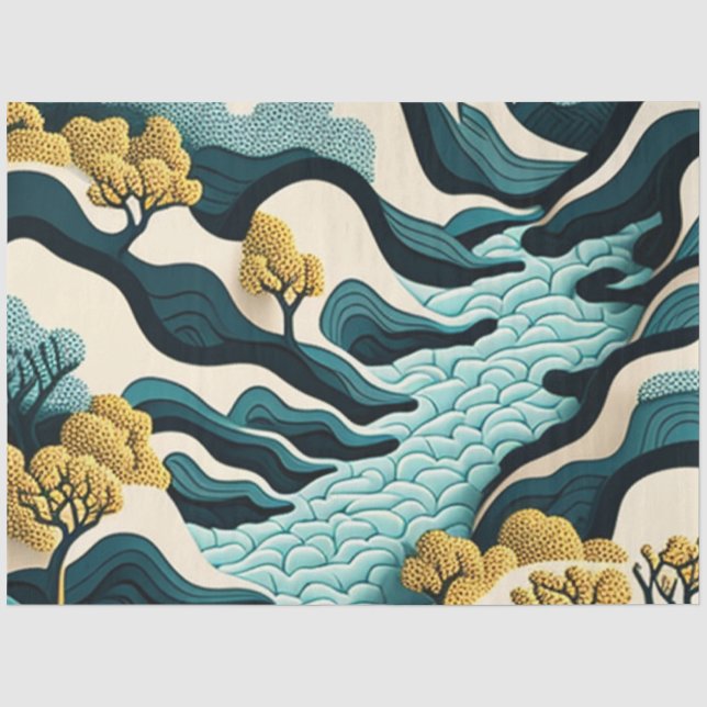 Modern Landscape Tissue Paper (Front)
