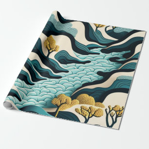 Modern Landscape Wrapping Paper