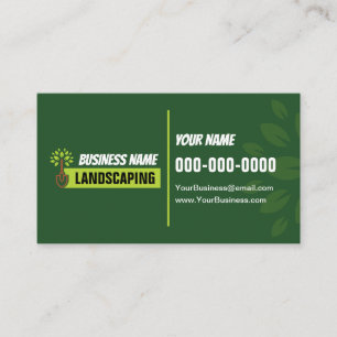 Modern Landscaping Double Sided Business Card