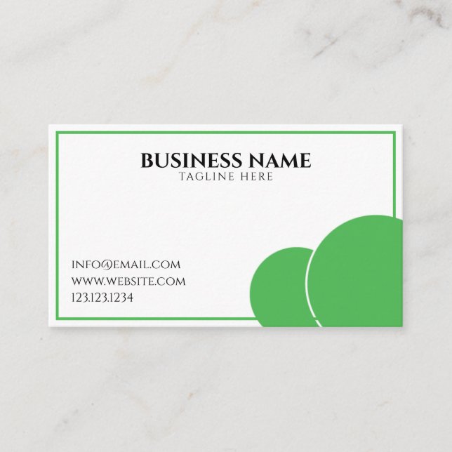 Modern Landscaping Green Grass Cutting Lawn Care Business Card (Front)